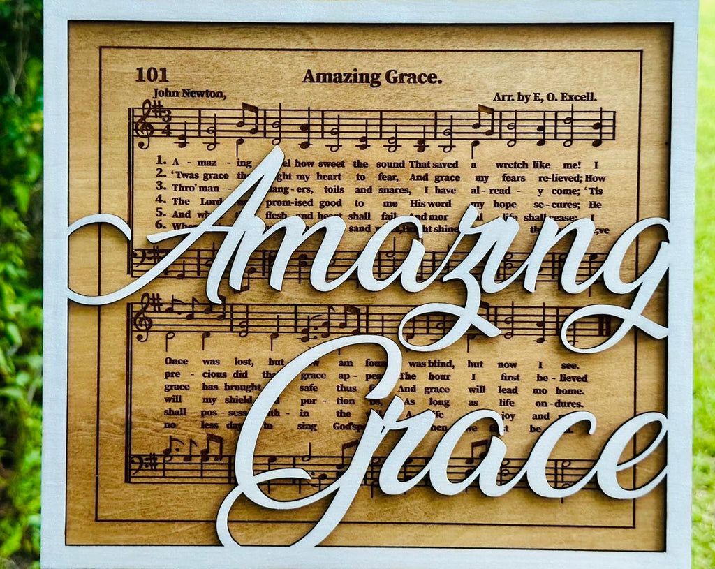 Amazing Grace Sheet Music Decor with Stand