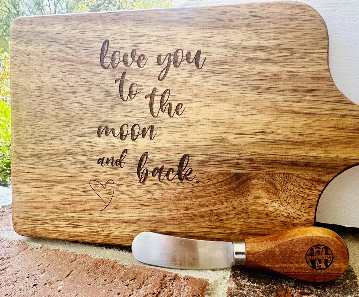 CUSTOM Gift Set, Charcuterie Board and Knife