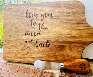 CUSTOM Gift Set, Charcuterie Board and Knife