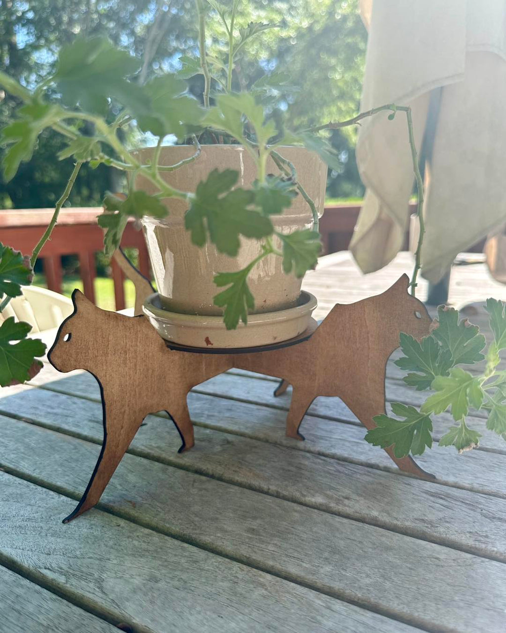 Cat Lover's Plant Stand or Candle Holder