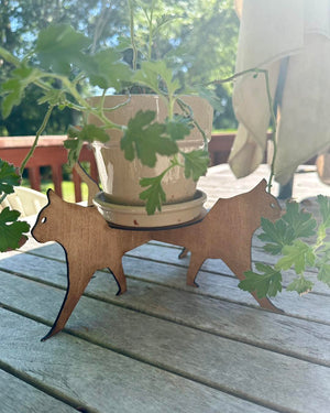 Cat Lover's Plant Stand or Candle Holder