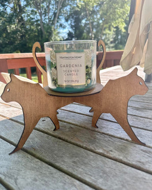 Cat Lover's Plant Stand or Candle Holder