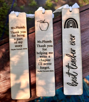 PERSONALIZED Wood Bookmark