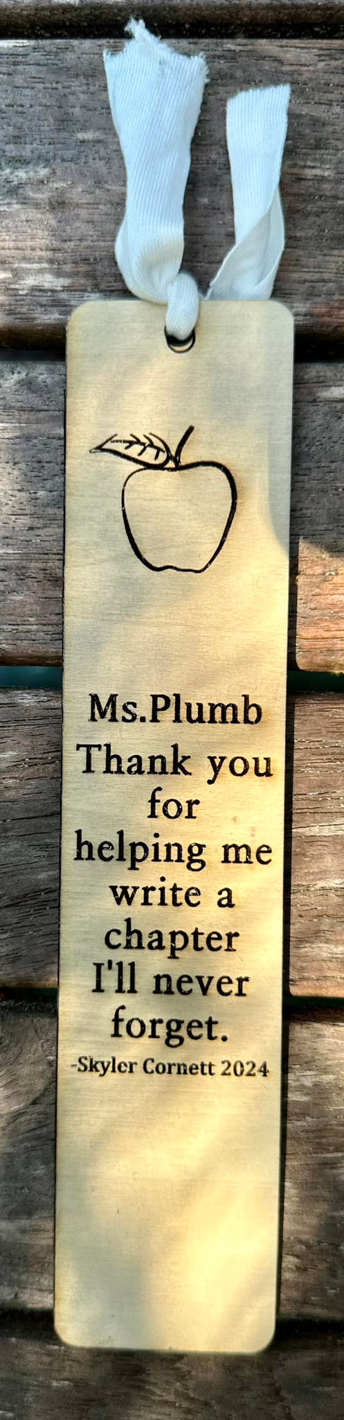 PERSONALIZED Wood Bookmark