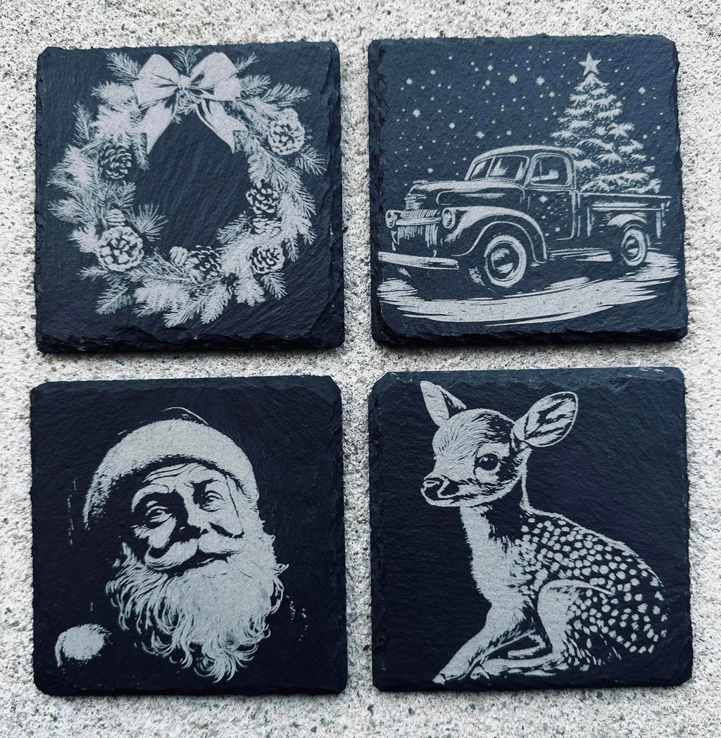 Set of 4 CHOOSE YOUR DESIGN Christmas Coasters